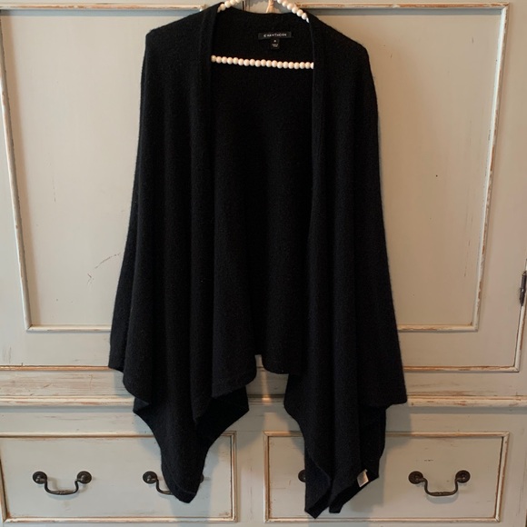 41 Hawthorn Black Cashmere Wrap Cape OS - Picture 1 of 4